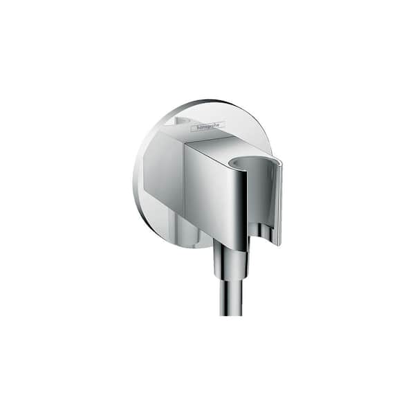 dinosaurus strottenhoofd Kennis maken Hansgrohe Wall Outlet S with Handshower Holder in Chrome 26487001 - The  Home Depot