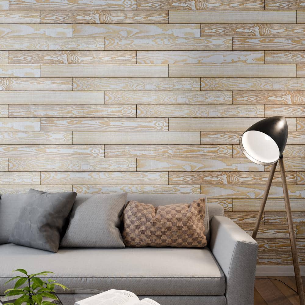 Distressed Pine 4 ft. Smooth Rustic Wall Planks