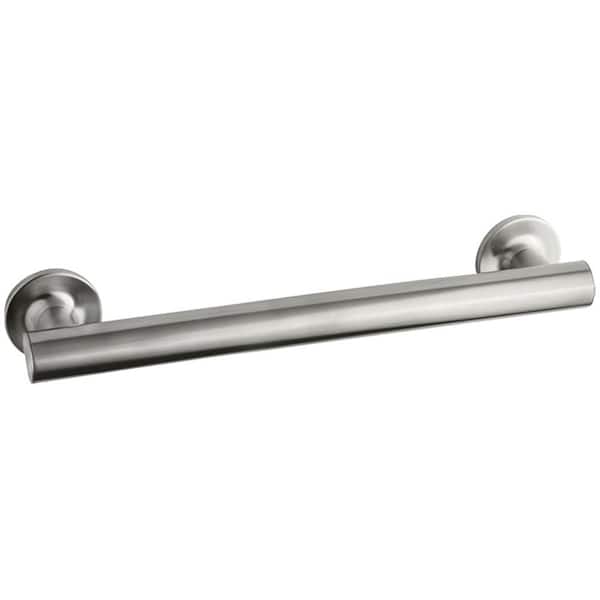 KOHLER Purist 12 in. Concealed Screw Grab Bar in Brushed Stainless