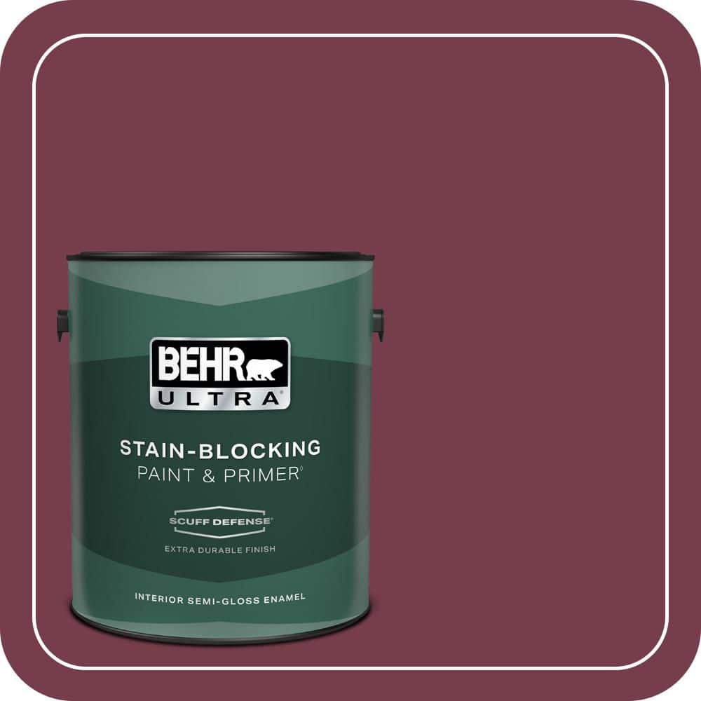 1 gal. #ICC-110 Vintage Merlot Extra Durable Semi-Gloss Enamel Interior Paint & Primer price history on PriceWatchPro