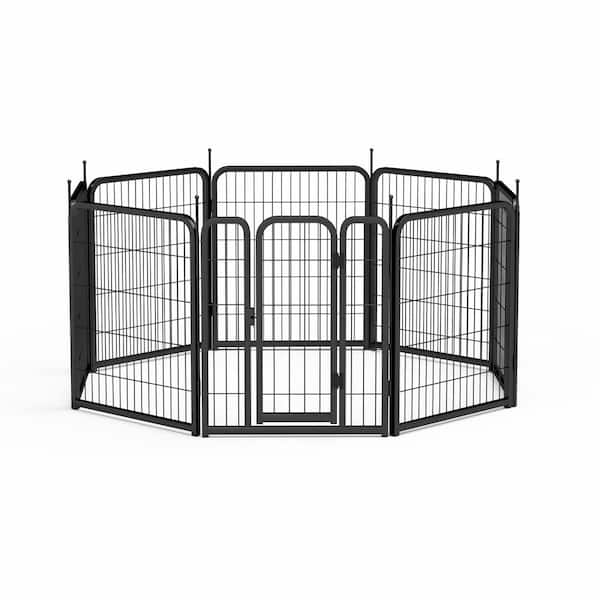 Dog Playpen 8 Panel Dog Fence 31.5 in. Pet Pen for Dogs Pet Exercise Pen for Puppy Rabbit Animals Portable Playpen 08 31 The Home Depot