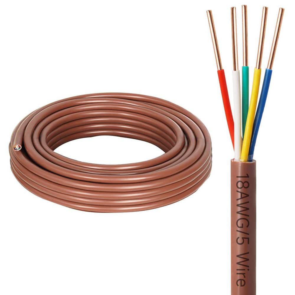 10 ft. 18/5 Solid Copper Thermostat Wire Cable, CL2, ETL Complied, for HVAC, Doorbells, Low Voltage Indoor/Outdoor Use price history on PriceWatchPro