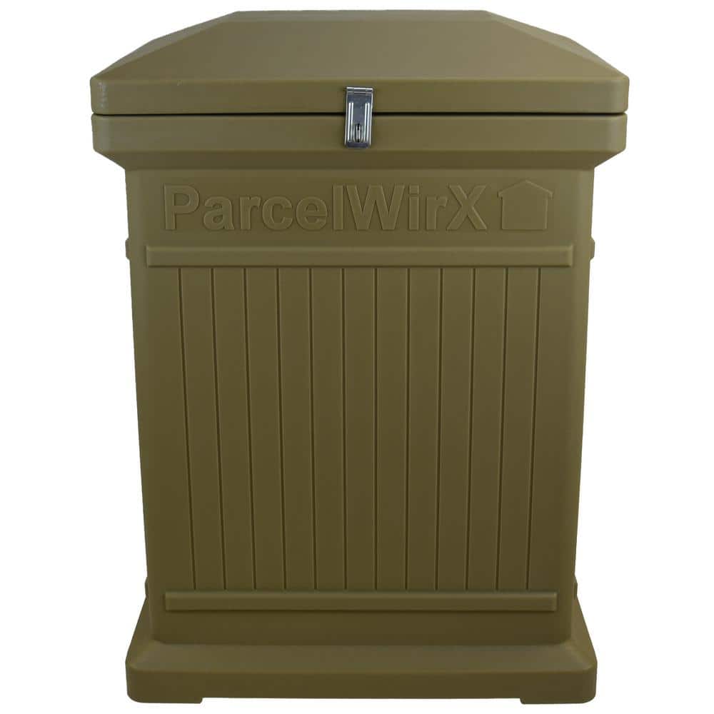 UPC 627606000052 product image for ParcelWirx Oak Vertical Lockable Package Delivery Box | upcitemdb.com