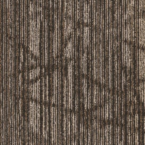 Advance-New Shoes-Brown Commercial/Residential 12 in. x 36 in. Glue-Down Carpet Tile Square (72 sq. ft. )