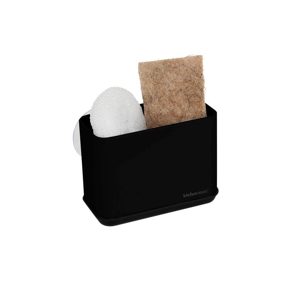 Matte Black Ceramic Suction Sink Caddy