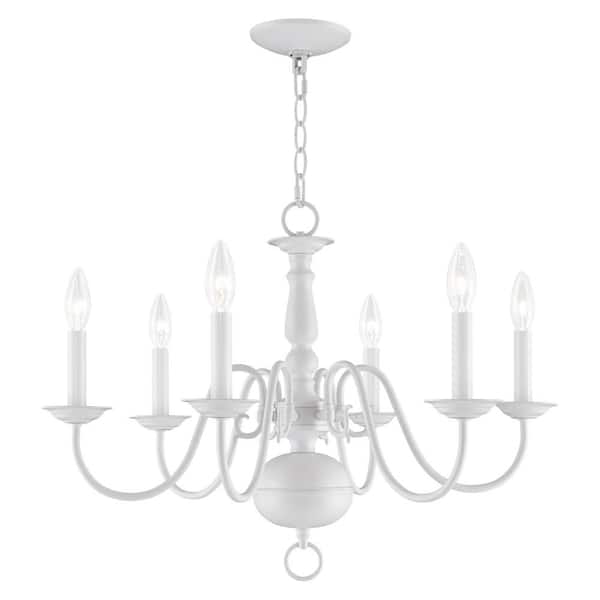 AVIANCE LIGHTING Yorkhaven 6-Light White Chandelier