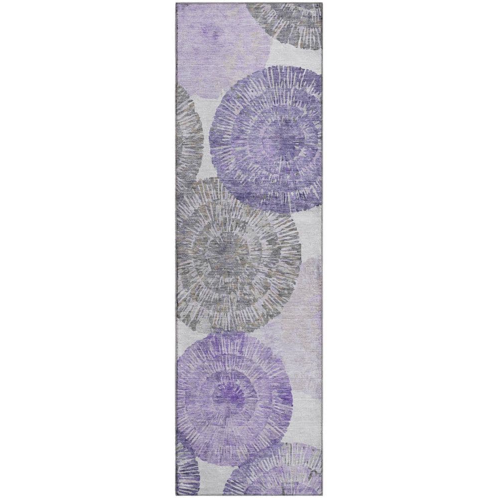 Mayfield Premium Machine Washable Abstract AMF2351 Plum 2 ft. x 7 ft. Runner Rug price history on PriceWatchPro