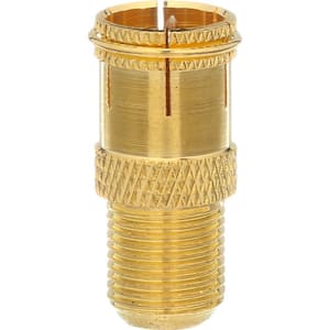 RG6 Quick F Plug Connector in Gold
