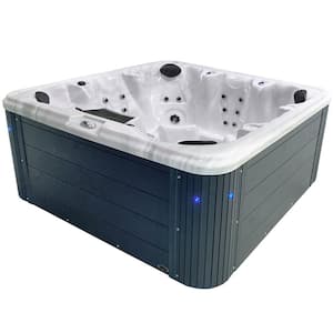 Insight 6-7 Person Non-Lounger 34-Jet, 73-Port 240-Volt Acrylic Hot Tub with Ice Bucket