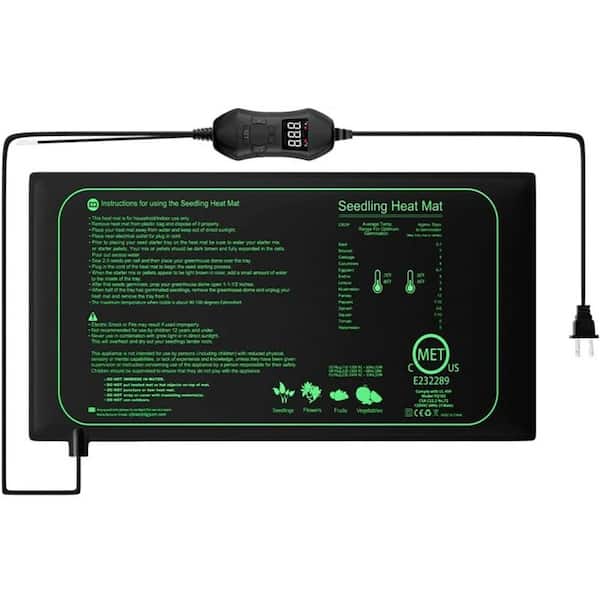 ITOPFOX 10 in. x 20.75 in. Waterproof Seedling Heat Mat with Digital Thermostat Controller, Plant Heating Mats for Seed Starting