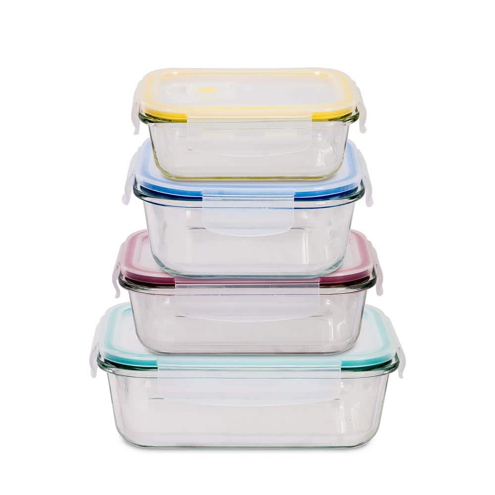 LEXI HOME 48-Piece Durable Meal Prep Plastic Food Containers with Snap Lock  Lids - Blue LB5355 - The Home Depot