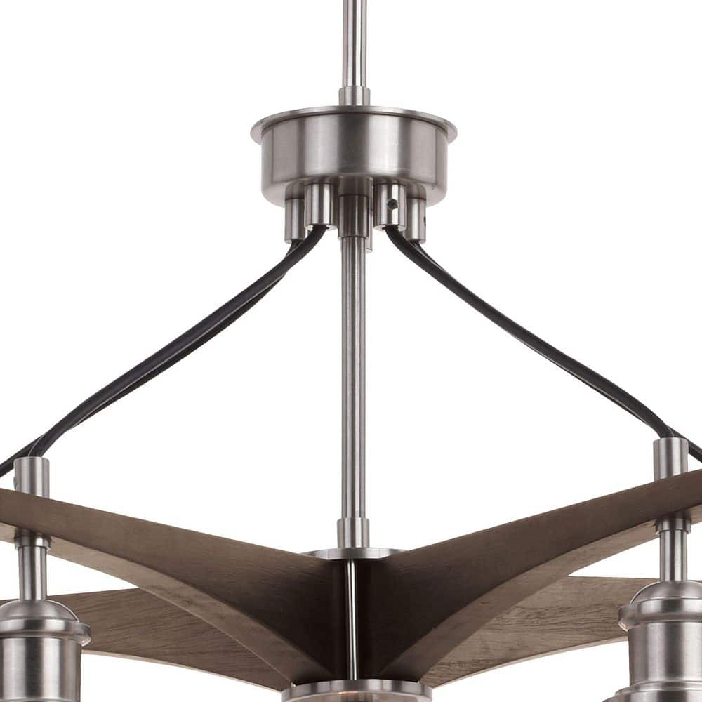Satin Nickel 25'' Globe Chandelier with Dark Accents