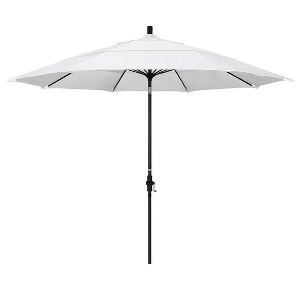 California Umbrella 11 ft. Fiberglass Collar Tilt Double Vented Patio Umbrella in Natural Pacifica