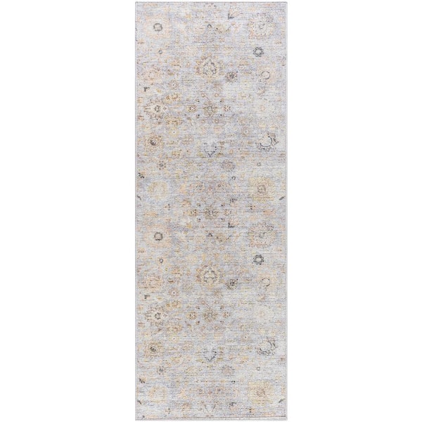 Livabliss Our PNW Home Olympic Pale Blue Traditional 3 ft. x 7 ft. Indoor Area Rug