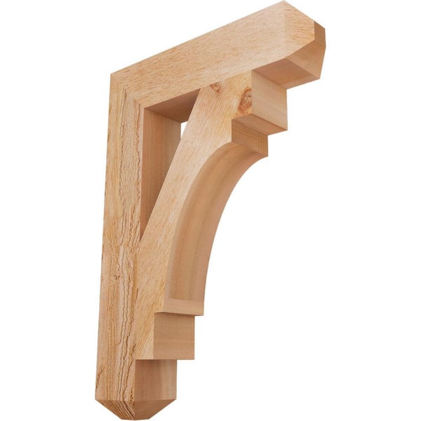 Ekena Millwork 4 in. x 26 in. x 18 in. Western Red Cedar Merced Craftsman Rough Sawn Bracket