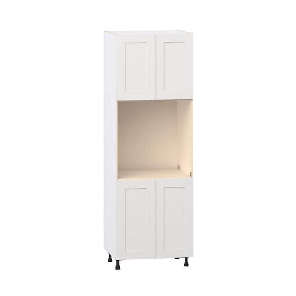 Roseland 30 in. W x 24 in. D x 89.5 in. H Assembled Shaker Single Oven Kitchen Cabinet in Warm White