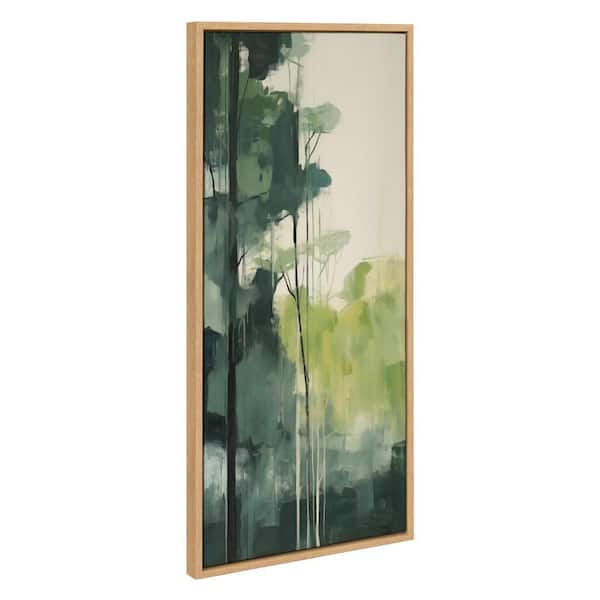 Kate and Laurel Sylvie Whispering Trees II Framed Canvas by Amy Lighthall (Set of 1) Abstract Art Print 18.00 in. x 40.00 in.
