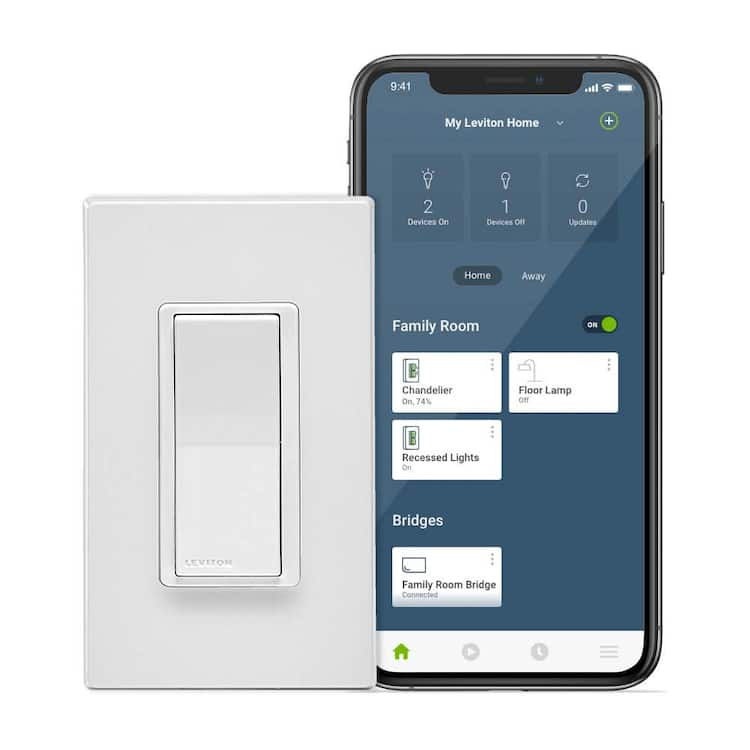 Leviton Decora WiFi Smart WiFi-Smart Light Switch White 1 pk