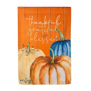 2 ft. x 3-1/2 ft. Thankful, Grateful, and Blessed Suede House Flags