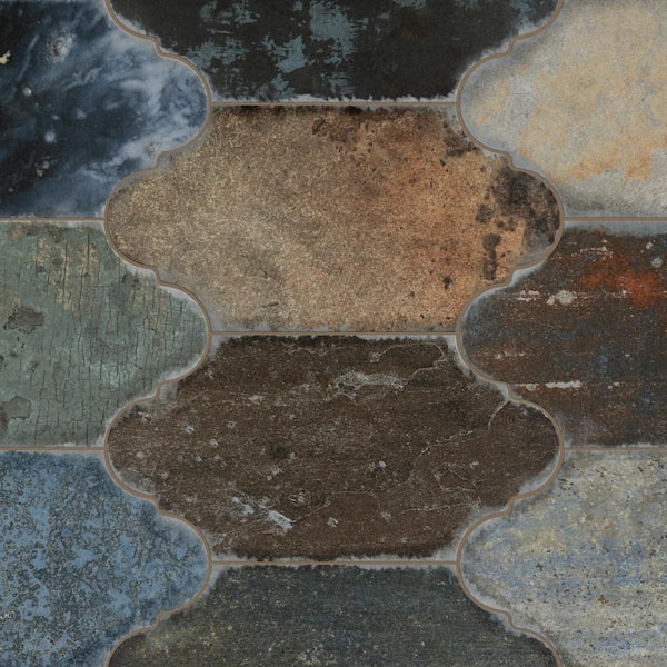 Dorne Provenzal Mix 6-1/4 in. x 12-3/4 in. Porcelain Floor and Wall Tile (8.8 sq. ft./Case)