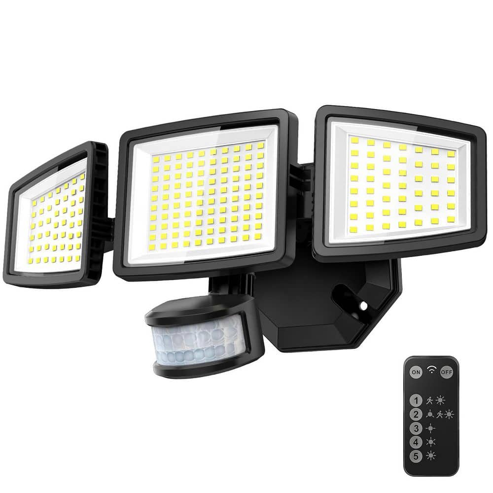 Led Panel Flood Adewalk 70-Watt 7000 Lumens 120° Black Motion Activated Outdoor ...