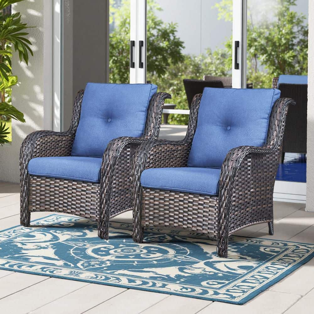 Wicker Patio Furniture Walmart Patio Lounge Chairs Pocassy Brown