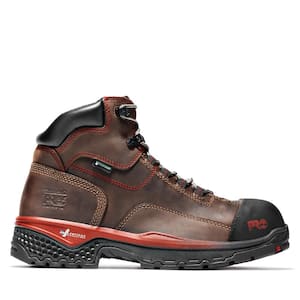 Men's Bosshog Waterproof 6 in. Work Boot - Composite Toe - Puncture Resistant CSA Brown Size 7.5(M)