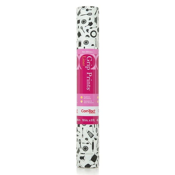 Con-Tact Grip Prints Black and White Cucina Shelf/Drawer Liner