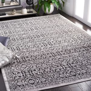 Amelia Charcoal/Ivory 2 ft. x 8 ft. Distressed Striped Runner Rug