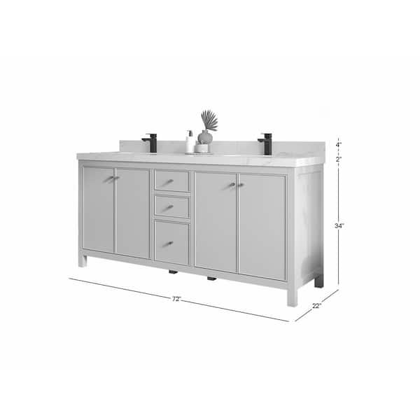 Willow Collections Chicago 72 in. W x 22 in. D x 36 in. H Double