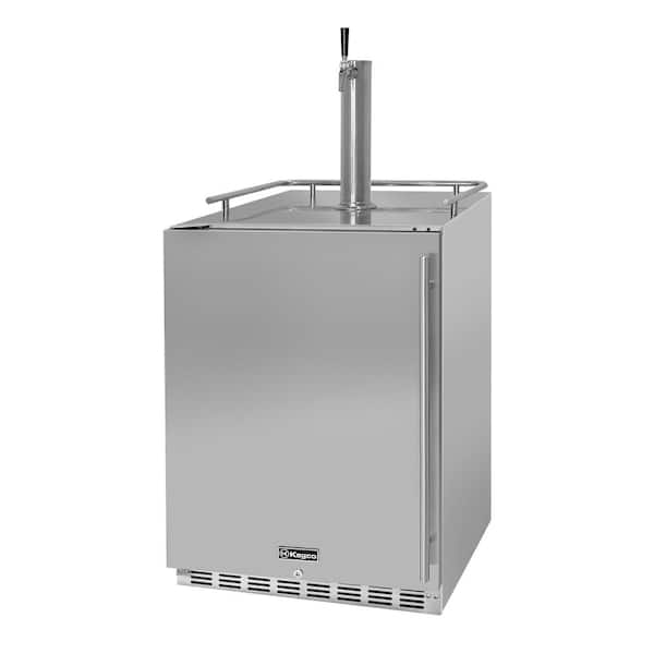Digital Outdoor Undercounter Full Size Beer Keg Dispenser with X-CLUSIVE Single Tap Premium Direct Draw Kit Left Hinge