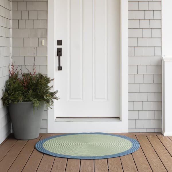 Envelor Indoor Outdoor Doormat Beige 24 in. x 36 in. Checker Half Round Floor  Mat PP-71506-BE-M - The Home Depot