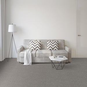 Serene Glory II-Steady Gray-55 oz. SD Polyester Texture Installed Carpet