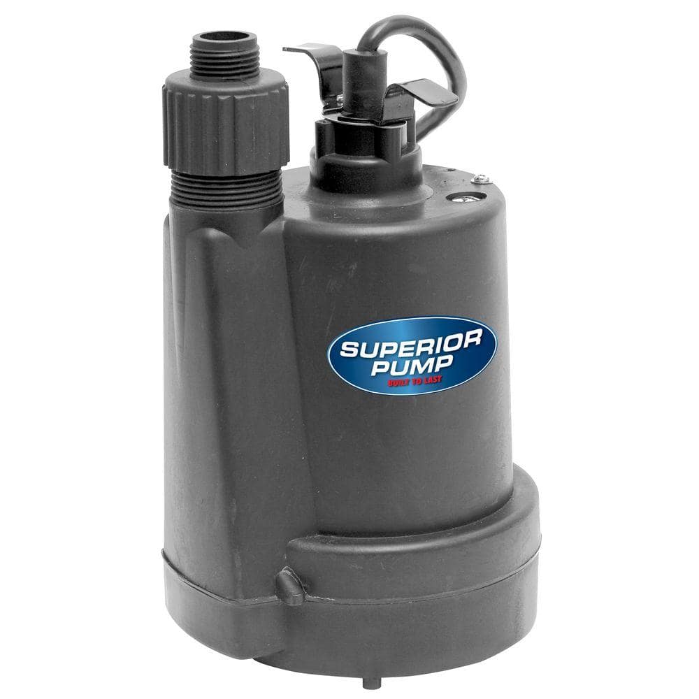 Superior Pump 1/4 HP Submersible Thermoplastic Utility Pump 91250