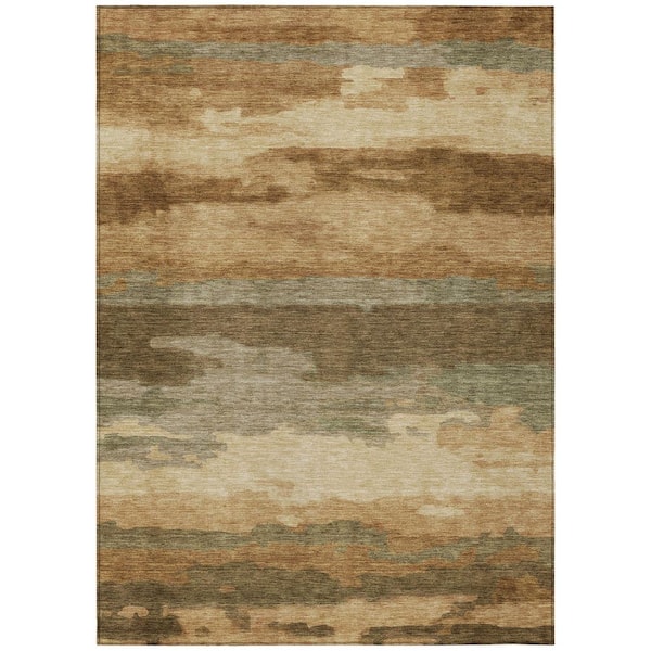 Chantille Machine Washable Indoor/Outdoor Abstract ACN2870 Copper 10 ft. x 14 ft. Area Rug