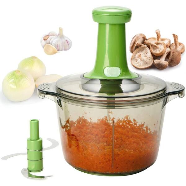 Large 8.5-Cup, Hand Chopper Vegetable Cutter, Manual Food Chopper to Chop Veggies, Fruits