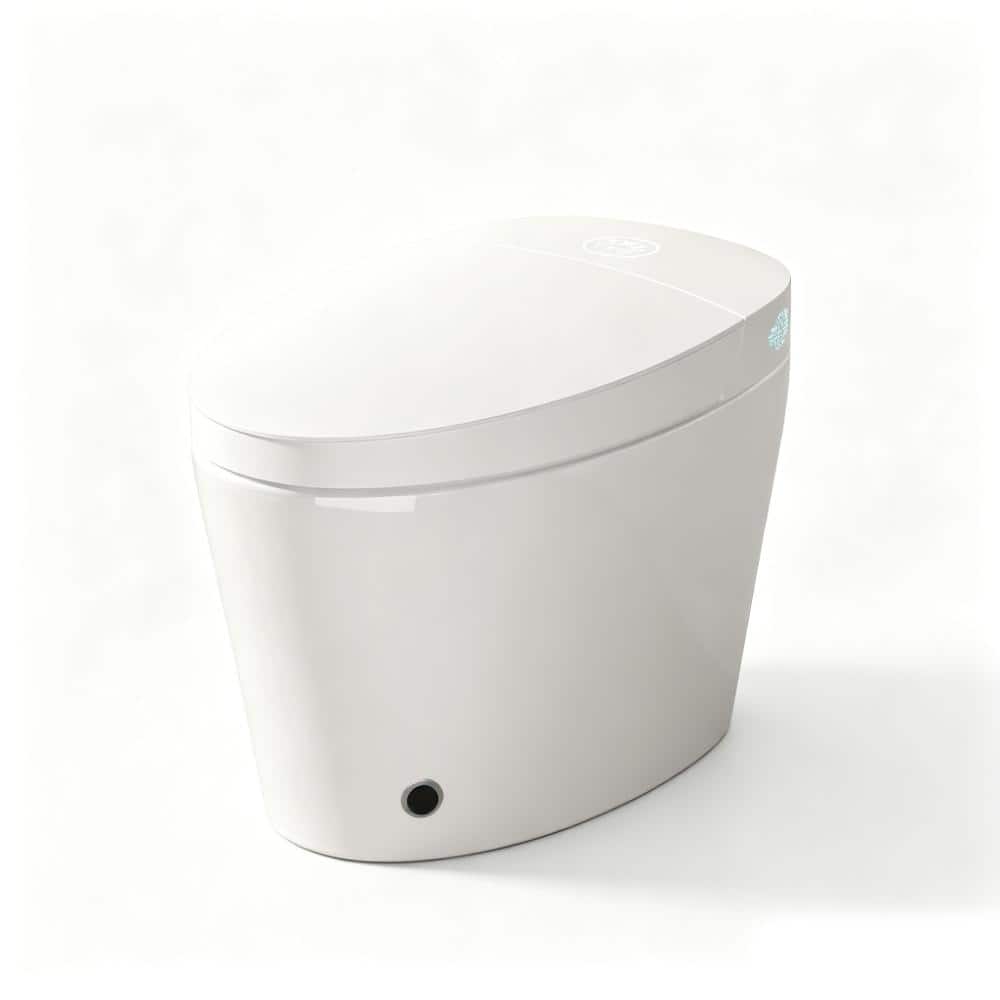 1-piece 1.28 GPF Single Flush ADA Smart Toilet in White, Heated Seat, Foot Kick,Warm Water & Dryer, Night Light price history on PriceWatchPro