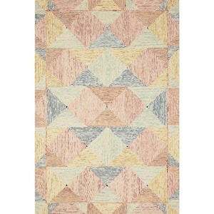 Spectrum Ivory/Multi 7 ft. 9 in. x 9 ft. 9 in. Contemporary Wool Pile Area Rug