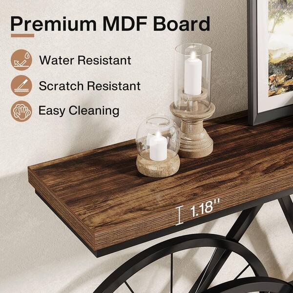 TRIBESIGNS WAY TO ORIGIN Benjamin 70.9 in. Rustic Brown Rectangle