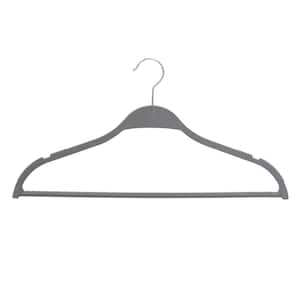 Elama Non Slip Hanger with U-slide in White and Black 50 Piece 985117646M -  The Home Depot