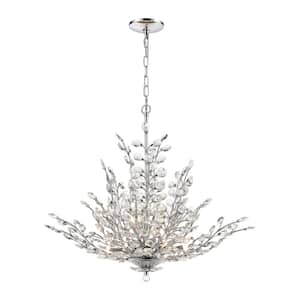 Continuance 30 in. W 9-Light Polished Chrome Chandelier with No Shades