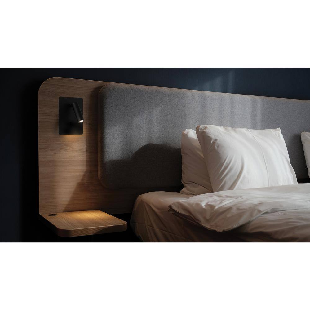 Matte Black Adjustable Cylinder LED Wall Sconce