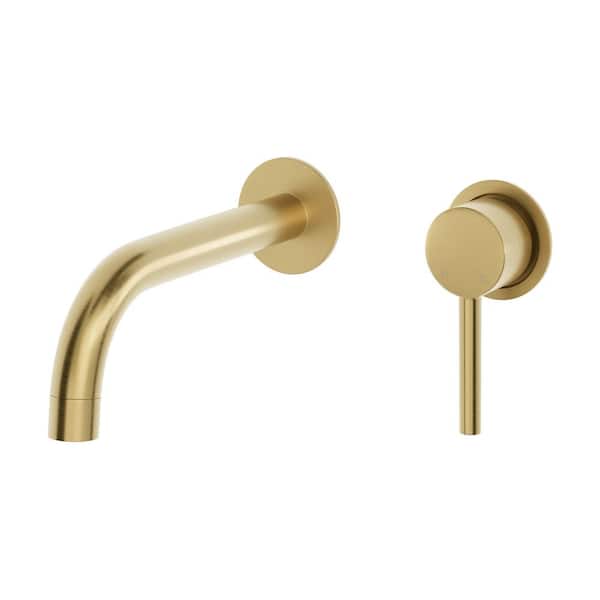 Swiss Madison Ivy Single-Handle Wall Mount Single Hole Bathroom Faucet in Brushed Gold