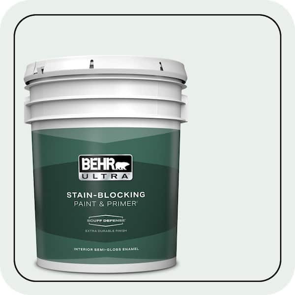 BEHR ULTRA 5 gal. #PPL-36 Cool Reflection Extra Durable Semi-Gloss Enamel Interior Paint & Primer