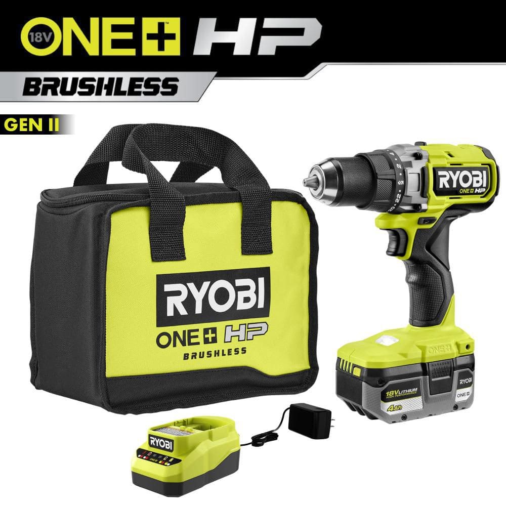 ONE+ HP 18V Brushless Cordless 1/2 in. Drill/Driver Kit with 4.0 Ah Battery, Charger, and Bag