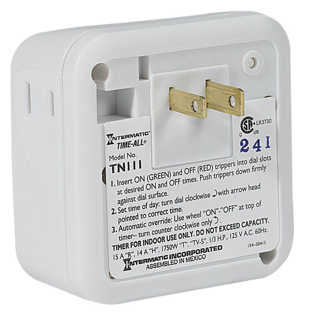 Intermatic White Analog Indoor Lamp and Appliance Timer