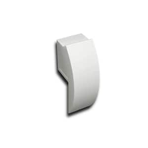 Elliptus Series Steel Easy Slip-On Baseboard Heater Cover Left Side Open End Cap in White