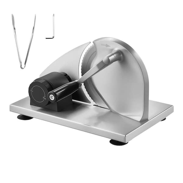 Manual Bread Slicer,0-0.6in. Adjustable Thickness Cheese Cutter, Hand Cranked Slicer with Serrated Stainless Steel Blade