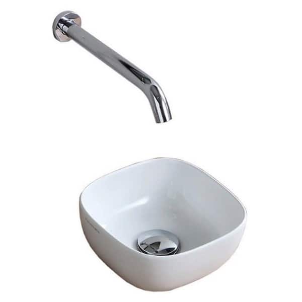 Glam Vessel Sink in White