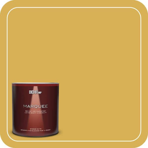 BEHR MARQUEE 1 qt. #370D-6 Golden Cricket Matte Interior Paint & Primer